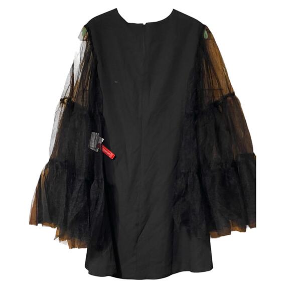 Mac Duggal Black High Neck Flared Sleeve Mini Dress Style 49612 Size 8 NEW - Picture 5 of 6